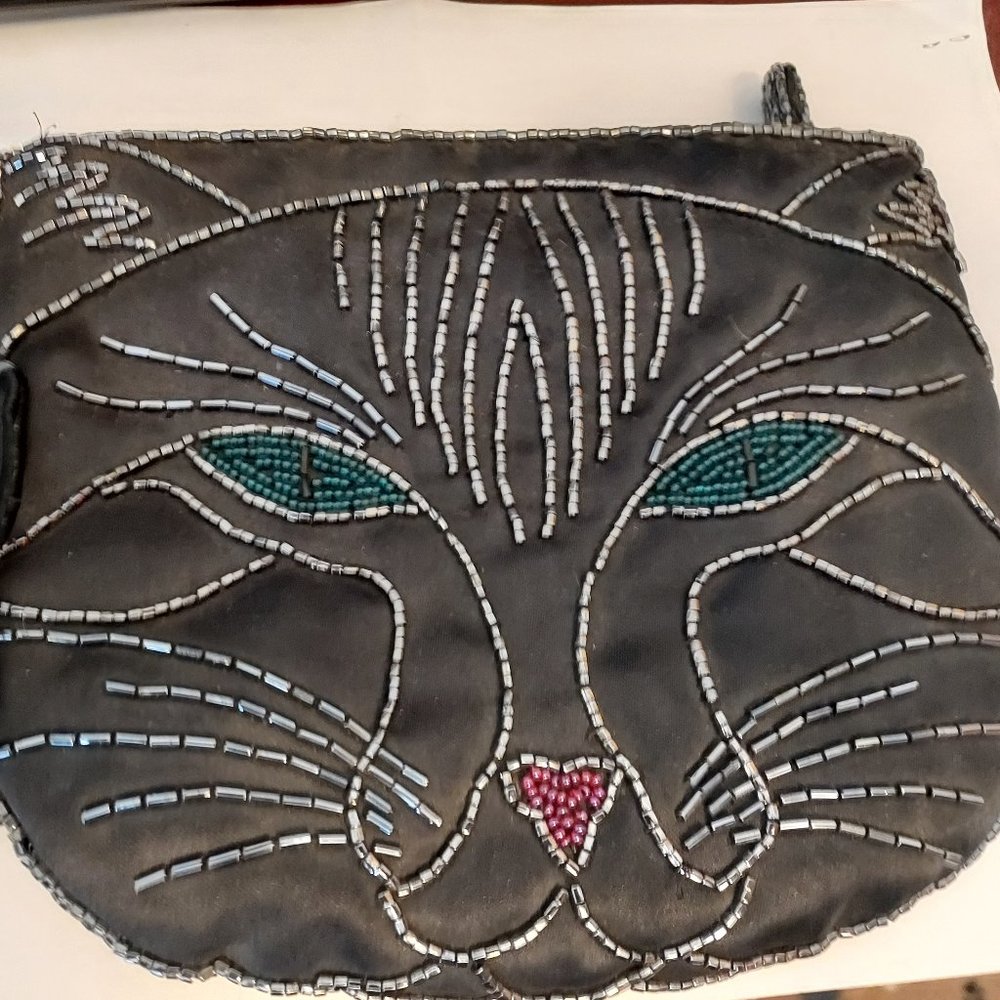 Beaded satin purse / bag